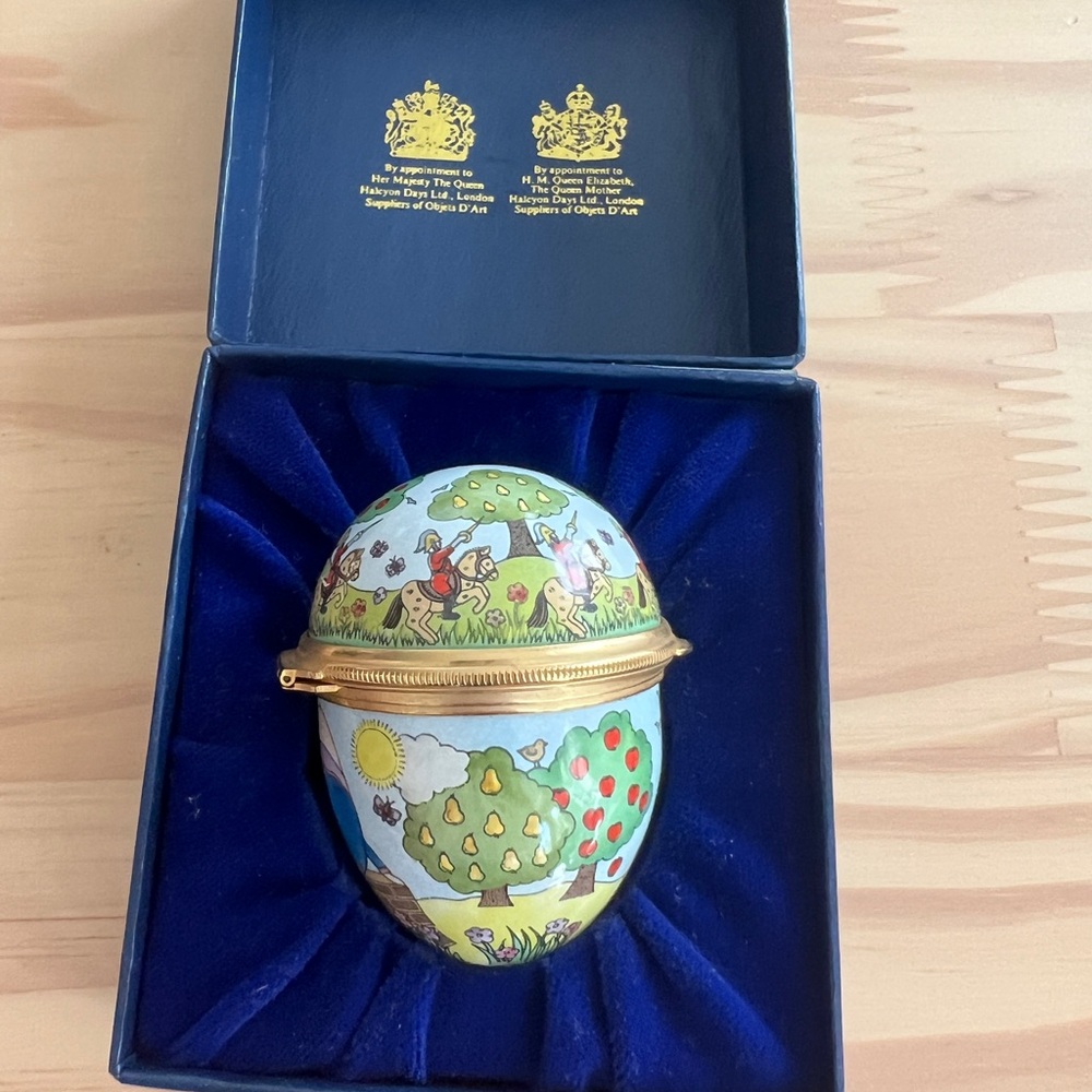 Halcyon Days Humpty Dumpty Alice in Wonderland Trinket Box rare collectible - Picture 8 of 13